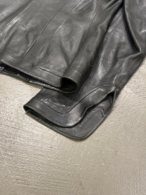 A/W2003 Alexander McQueen paneled biker leather jacket