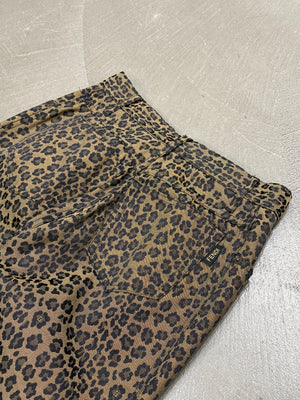 2000s Fendi straight pants with leopard print