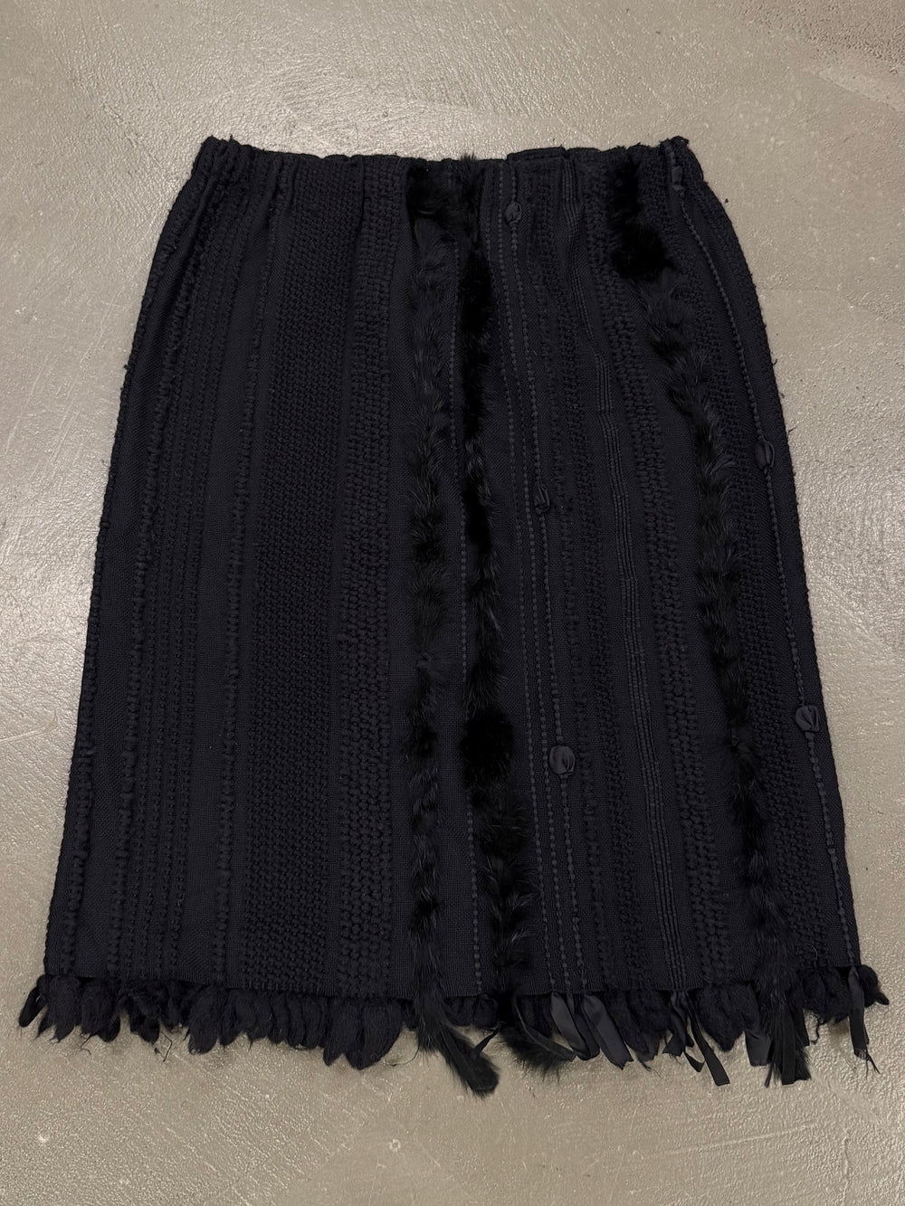 A/W2002 Gucci by Tom Ford runway fur skirt