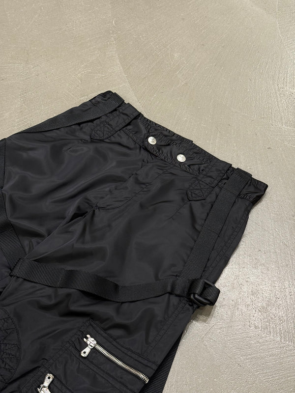 A/W2003 Dolce & Gabbana bondage nylon technical cargo pants