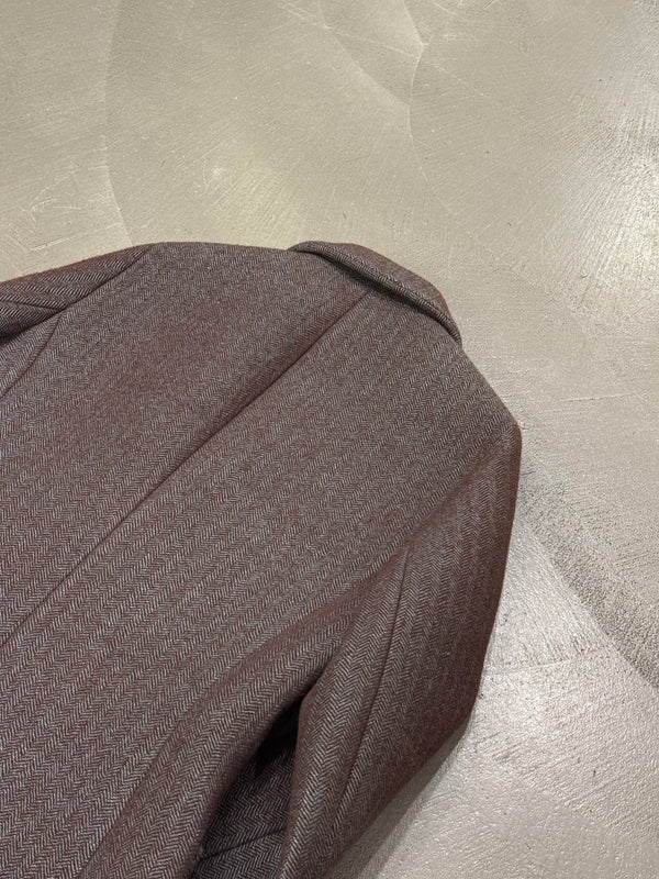 2010s Acne Studios double-breasted herringbone wool overcoat