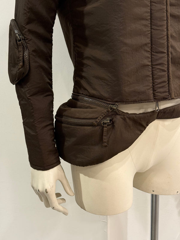 2000s Jean Paul Gaultier multi-pocket cargo modular biker jacket