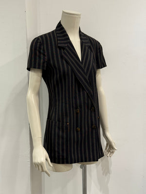 1990s Jean Paul Gaultier pinstripe double-breasted blazer