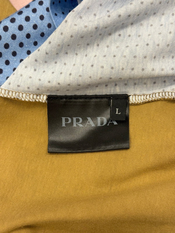 2019 Prada space color block t-shirt