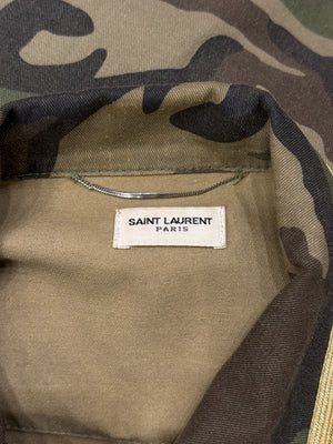 S/S2015 Saint Laurent by Hedi Slimane M65 gold trimmed military jacket