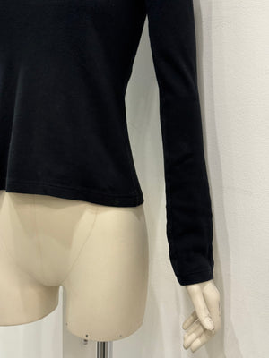 2005 Christian Dior by Galliano Swarovski logo longsleeve