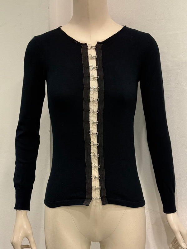 2003 Dolce & Gabbana sleeve top with front hooks closure