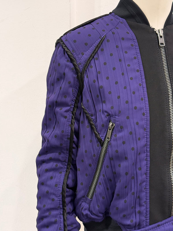 Haider Ackermann purple bomber jacket