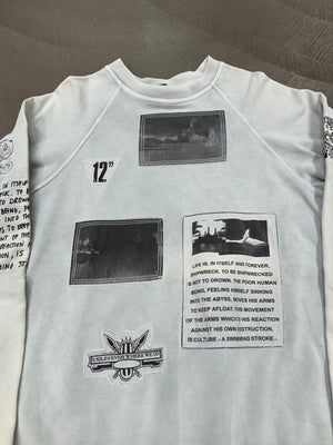A/W 2004-2005 Raf Simons “waves” patchwork crewneck