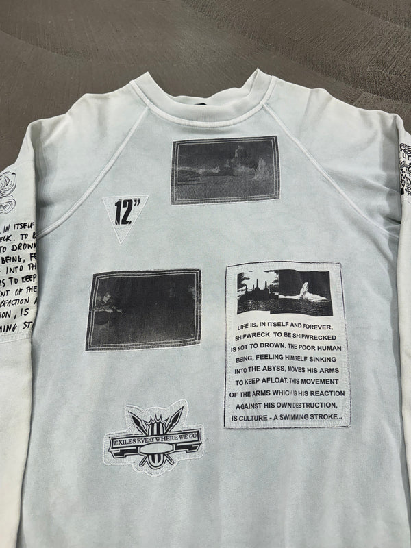 A/W 2004-2005 Raf Simons “waves” patchwork crewneck