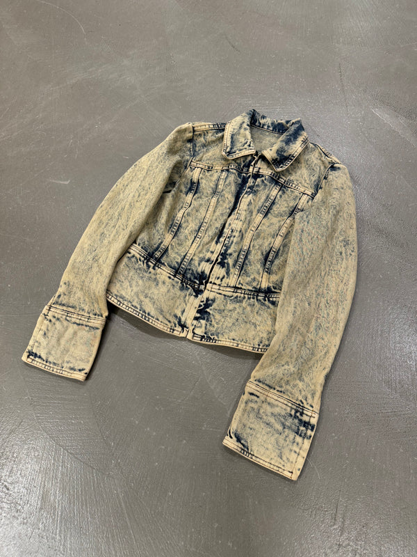 2000s Roberto Cavalli dyed faded denim jacket