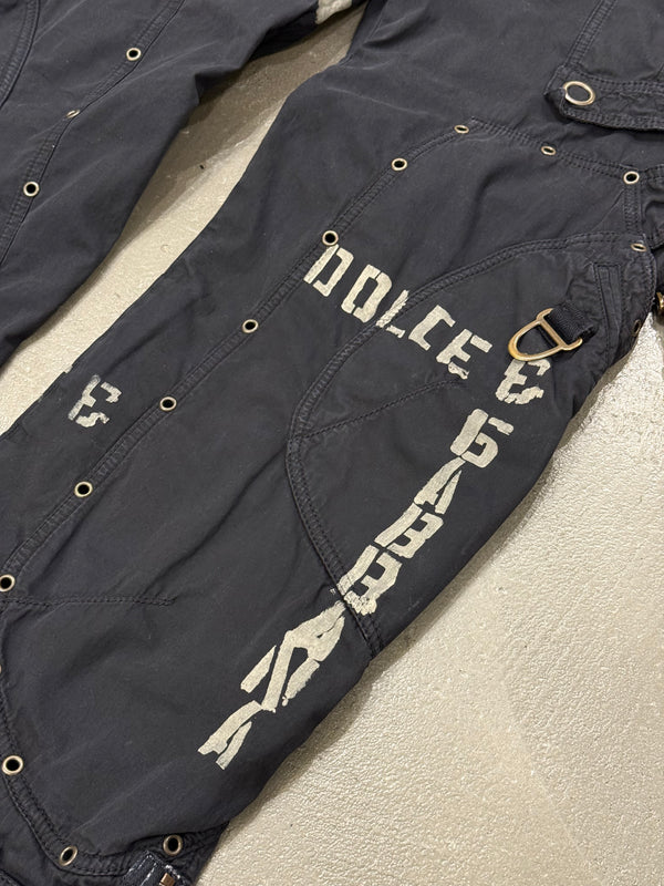 2004 Dolce & Gabbana runway bondage parachute cargo pants