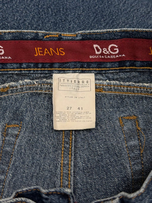 2003 Dolce & Gabbana upside down reverse denim