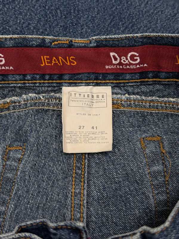 2003 Dolce & Gabbana upside down reverse denim