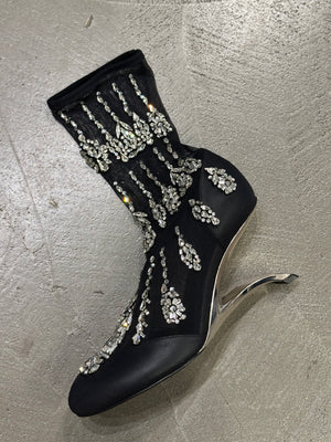 2022 Alexander McQueen emboided sculptural heels