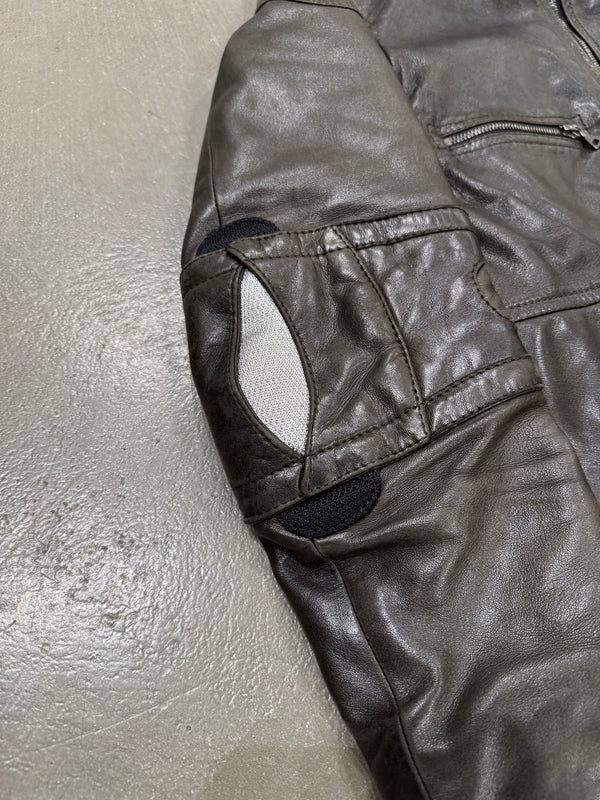 2000s Prada biker leather jacket