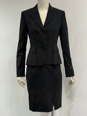 1997 Gucci by Tom Ford runway wool tailored skirt suit set