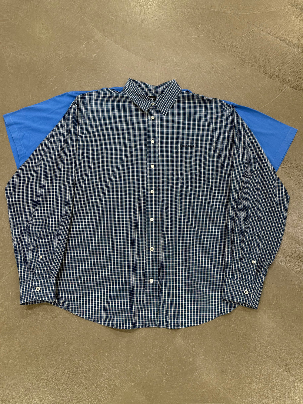 2018 Balenciaga hybrid 2 in 1 shirt t-shirt
