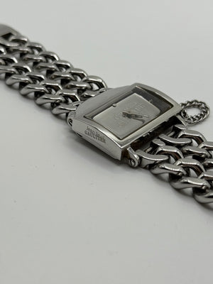 Jean Paul Gaultier stainless steel double chain watch