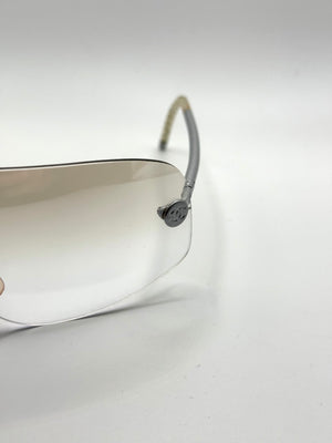 2000s Chanel mask visor sunglasses