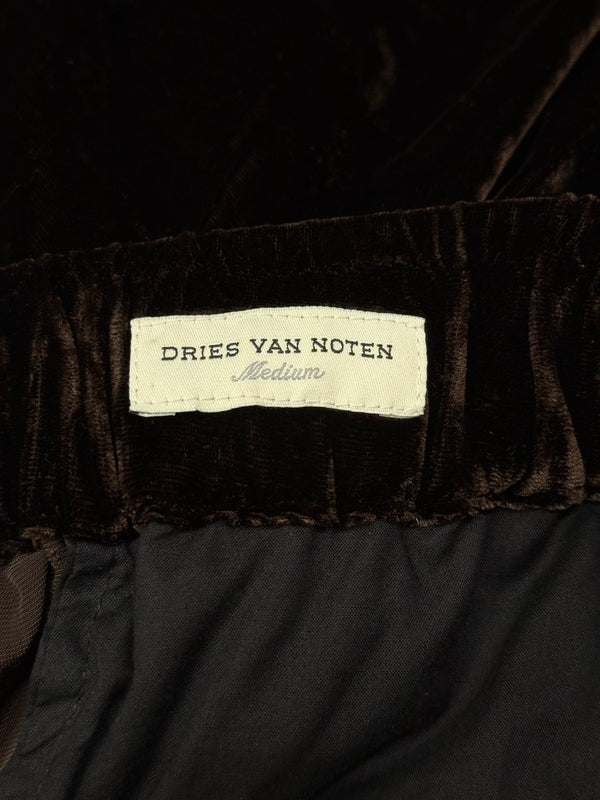 2010s Dries Van Noten velvet shorts