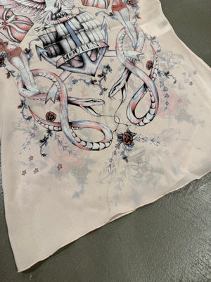 S/S 2003 Alexander McQueen tattoo mesh top