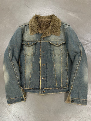 A/W2005 Roberto Cavalli shearling faded jacket