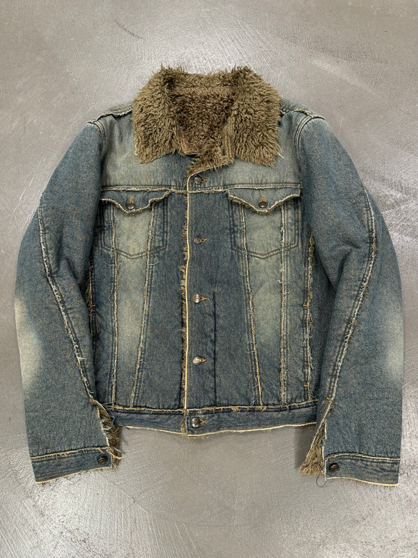 A/W2005 Roberto Cavalli shearling faded jacket