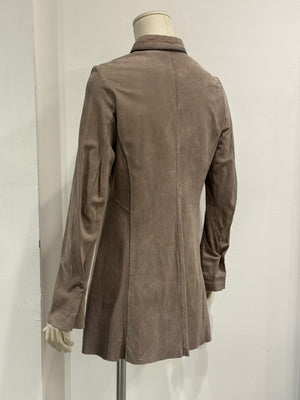 Isaac Sellam metal neck inserts leather jacket