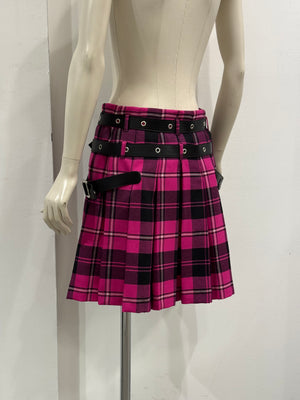A/W2003 Dolce & Gabbana bondage tartan runway skirt