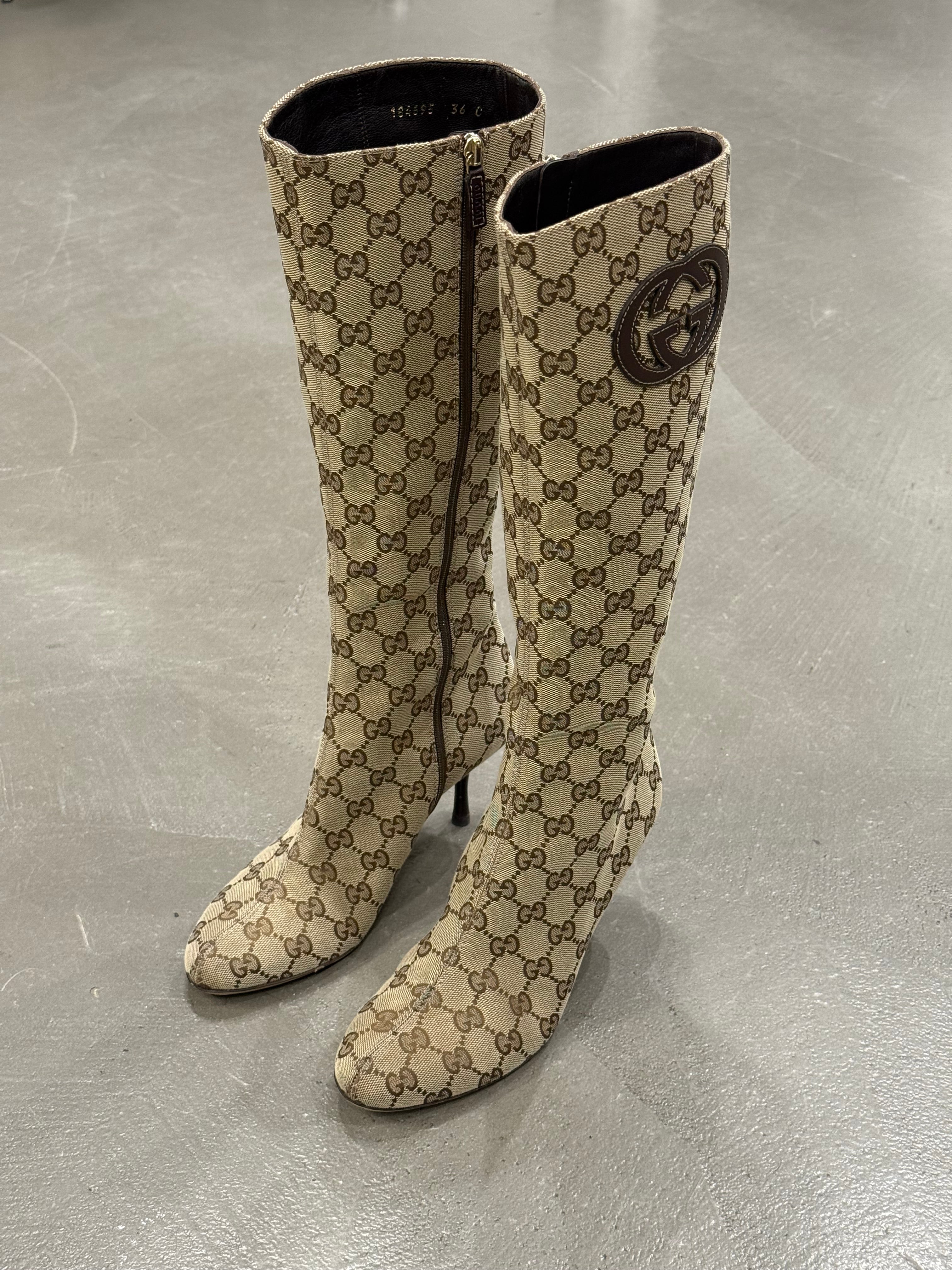 靴 00's Gucci by Tom Ford Side Zip Boots Gucci Tom Ford Era Men's Black Combat Boots Side Zip Leather 10.5