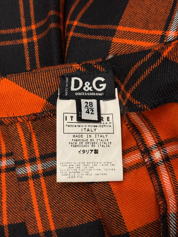 A/W2003 Dolce & Gabbana bondage tartan skirt