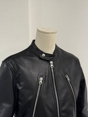 2020s Maison Margiela "5-Zip" leather biker jacket