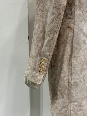 S/S2002 Ann Demeulemeester distressed cracked leather coat