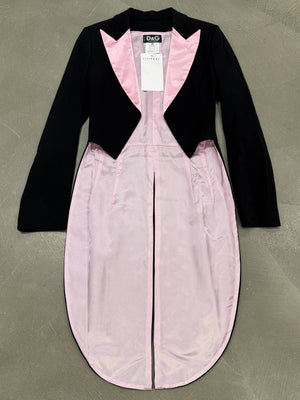 2004 Dolce & Gabbana satin tailcoat blazer