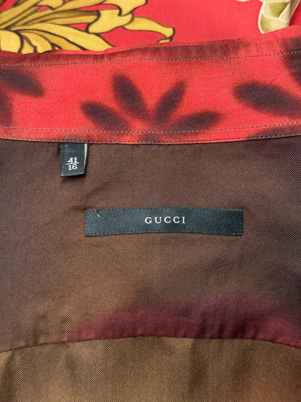 SS2001 Gucci by Tom Ford Chrysanthemum Silk Shirt