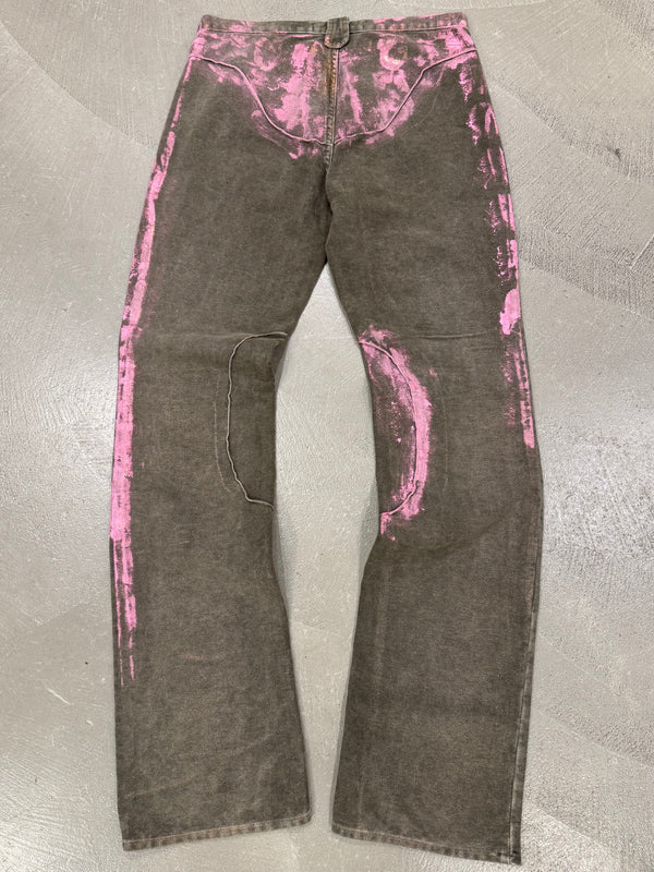 2000s Roberto Cavalli painted pants