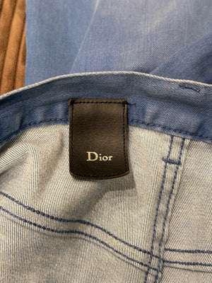 2000s Dior blue faded jeans