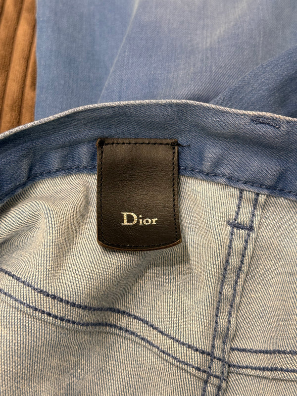 2000s Dior blue faded jeans