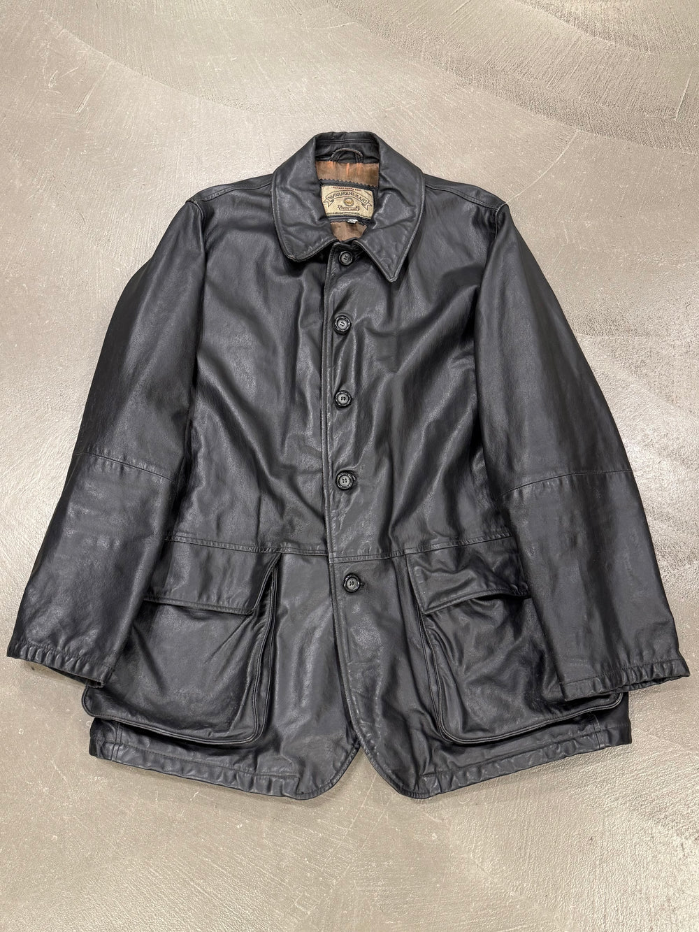2000s Armani leather coat