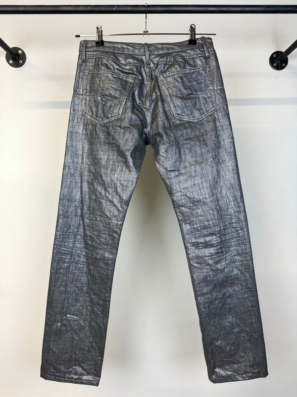 AW2006 Dior Homme by Hedi Slimane "Radioactive“ Metallic Waxed Jeans