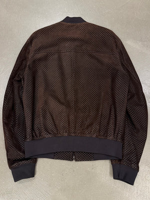 Gucci by Tom Ford mini GG monogram suede bomber jacket