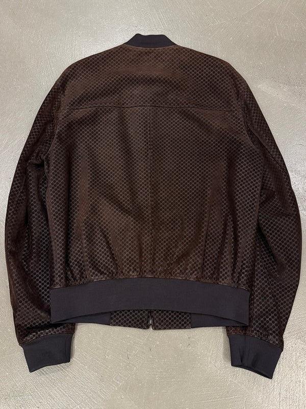 Gucci by Tom Ford mini GG monogram suede bomber jacket