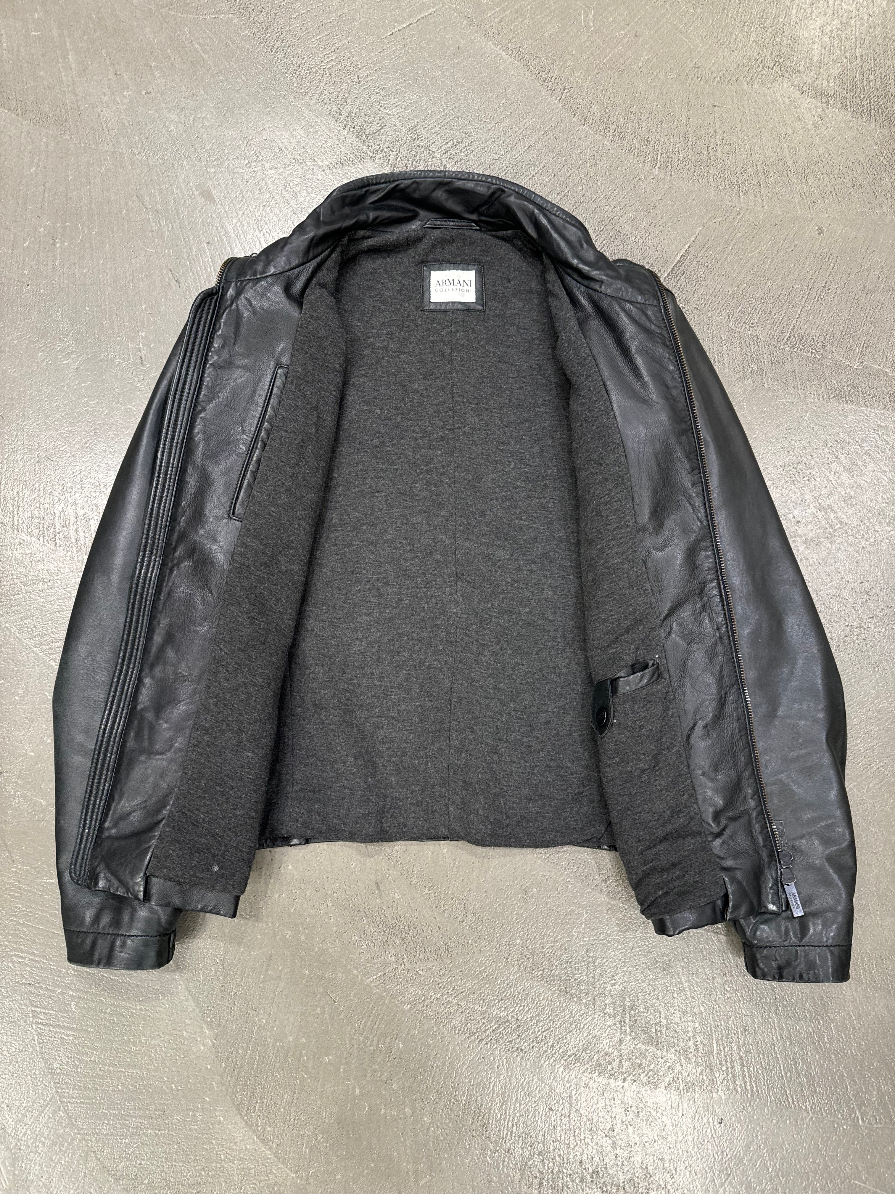 archive 00s armani leather bomber jacket 2000s Armani tie dye 
