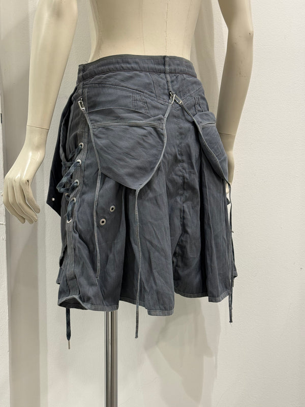 2000s Marithe Francois Girbaud bondage cargo skirt