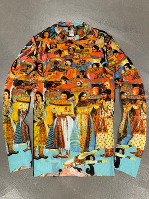 2000s Jean Paul Gaultier Asian mesh top