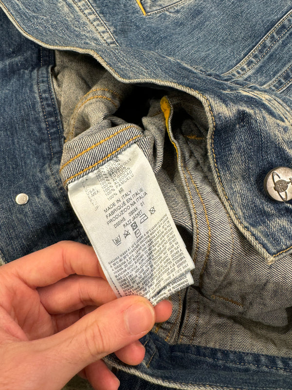 2000s Vivienne Westwood distressed oversized denim jacket
