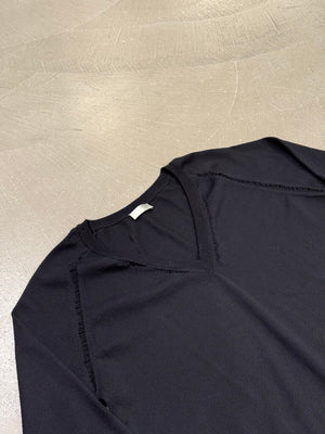 A/W2005 Dior by Hedi Slimane distressed v-neck knit