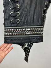 Load image into Gallery viewer, S/S2011 Balmain by Decarnin leather metal studded biker vest
