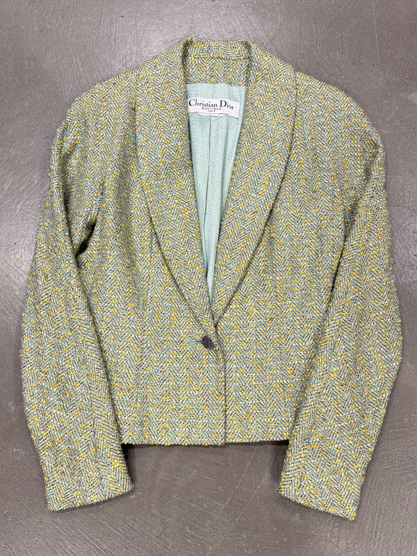 1998 Christian Dior by John Galliano tweed blazer jacket